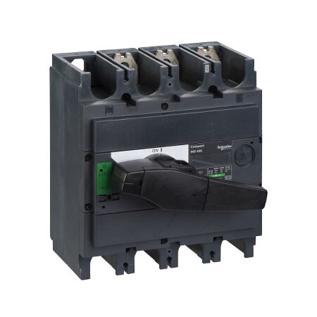 ComPact, Switch disconnector, Compact INS400 , 400 A, standard version with black rotary handle, 3 poles