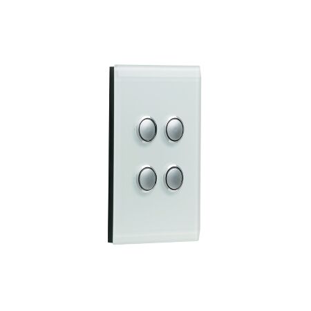 Saturn Series, Switch Grid and Cover Assembly, 4 Gang, Less Mechanism - Espresso Black