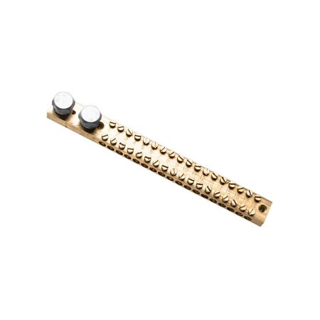 Clipsal - Max 4, Earth bar, 220 A 18 hole length 183 mm Front wiring 2 studs for cable lugs
