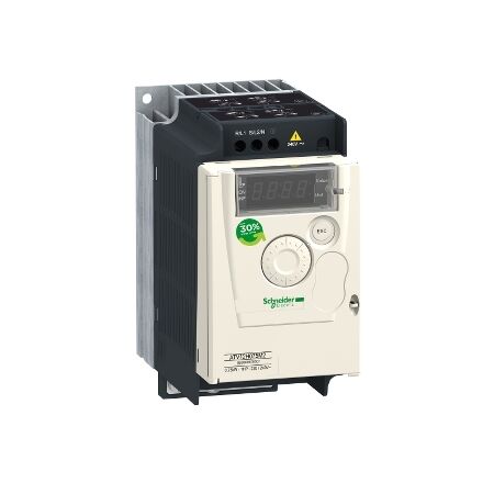 Altivar 12, Variable speed drive ATV12, 0.75kW, 1hp, 200..240V, 1ph, with heat sink