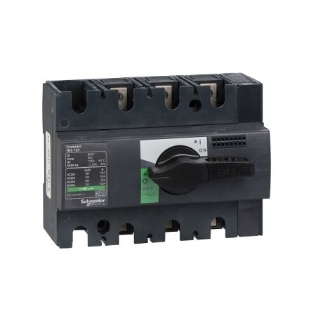 ComPact, Switch disconnector, Compact INS125 , 125 A, standard version with black rotary handle, 3 poles