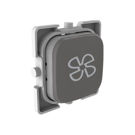 Clipsal Iconic, push-button Assembly, Essence, Fan - Ash Grey