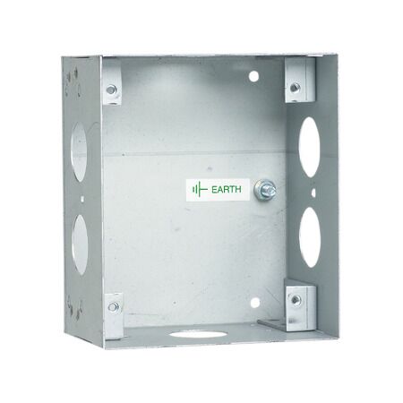 Medilec, Flush Mount Metal Plate, Wall Boxes, 1 Gang, Wall Box