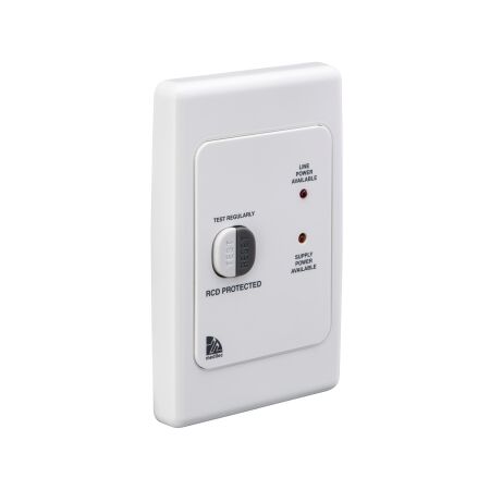 Medilec, Residual Current Circuit Breaker, 2 Pole, 20A, 10mA, Vertical - White Electric