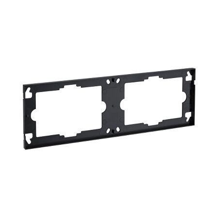 Saturn Series, Decorative Surround, 2 Gang, Horizontal - Black