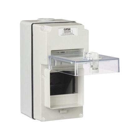 Clipsal - 56 Series, Switchboard Enclosure, 4 Module, Surface Mount, Full DIN Rail - Grey