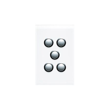 Saturn Series, Switch Cover, 5 Gang - Espresso Black