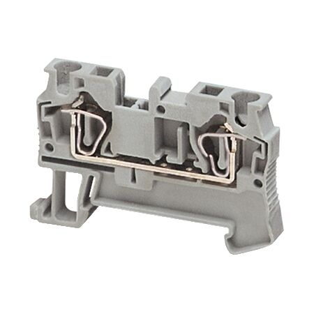 Linergy, Terminal block, Linergy TR, spring type, feed through, 2 points, 4mm², grey, set of 50