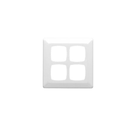 Prestige Series, Moulded Switch Plate, Large Format Size, 4 Gang - Black