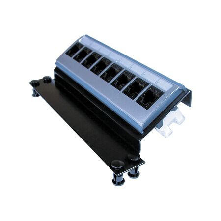 StarServe, Actassi Telephone and Data Patch Panel, Angled, Cat6, 8 Port, RJ45 Keystone Jack