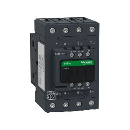 TeSys D, Contactor, TeSys Deca, 4P(4 NO), AC-1, 0 to 440V, 60A, 277VAC 60Hz coil