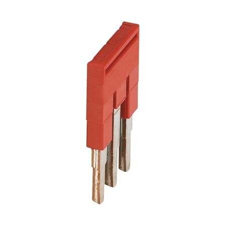Linergy, Plug-in bridge, Linergy TR, 3 points, for 2.5mm² terminal blocks, red, 3 way, set of 50