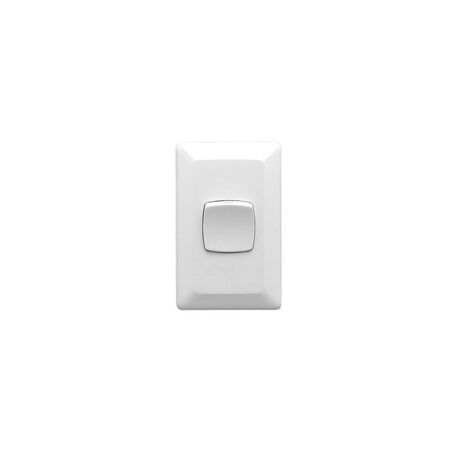 Prestige Series, Flush Switch, 1 Gang, 230/240V, 10A, Standard, Vertical - White Electric