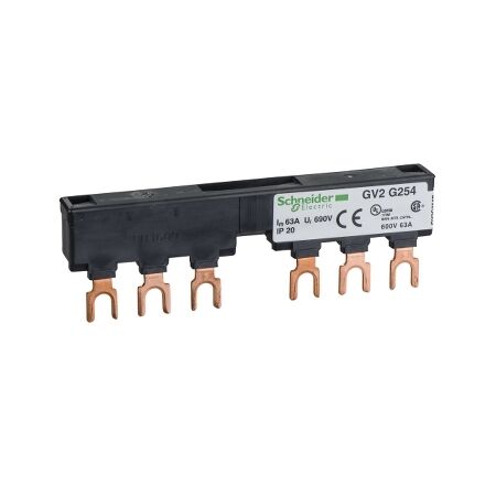 TeSys D, Linergy FT Comb busbar, 63 A, 2 tap-offs, 54 mm pitch