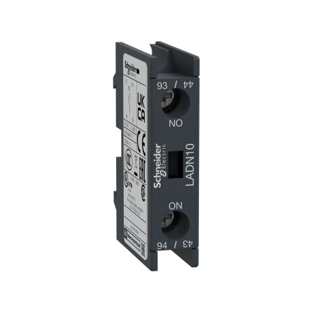 TeSys D, Auxiliary Contact Block, TeSys Deca, 1NO, front mounting, screw clamp terminals