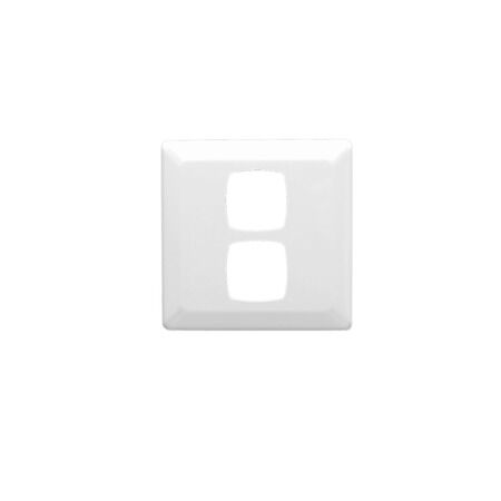 Prestige Series, Moulded Switch Plate, Large Format Size, 2 Gang - White Electric