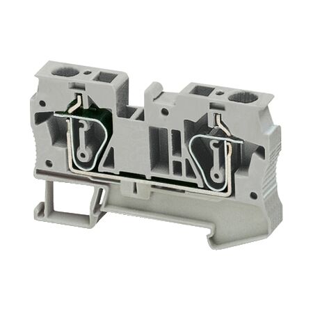 Linergy, Terminal block, Linergy TR, spring type, feed through, 2 points, 6mm², grey, set of 50