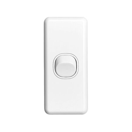 Classic C2000 Series, Flush Switch, Architrave Size, 1 Gang, 250V, 10A - White Electric