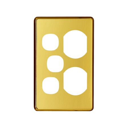 Classic C2000 Series, Socket Outlet Cover Plate, Vertical Mount, for C2025VX Single Switched Socket - Brushed Aluminium