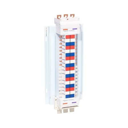 Acti9, SAU Chassis, 250A, 3Ph, 36 poles, 18mm for iC60 MCB and RCBO, dual feed
