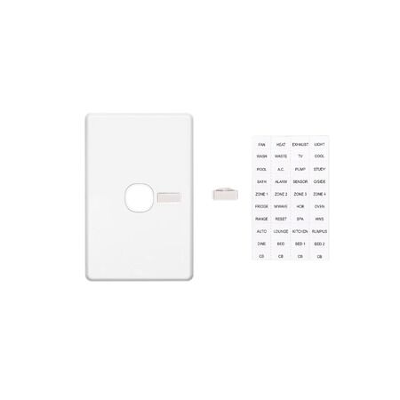 Classic C2000 Series, Switch Grid Plate and Cover, 1 Gang, Less Mechanism, Vertical Mount - White Electric