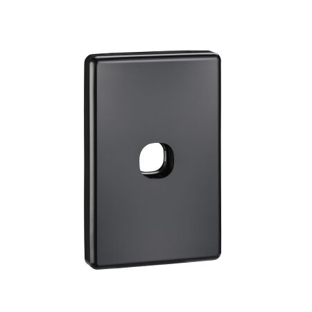 Classic C2000 Series, Switch Grid Plate and Cover, 1 Gang, Less Mechanism, Standard Size - Black