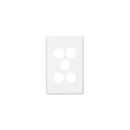 Classic C2000 Series, Switch Plate Cover, 5 Gang - White Electric
