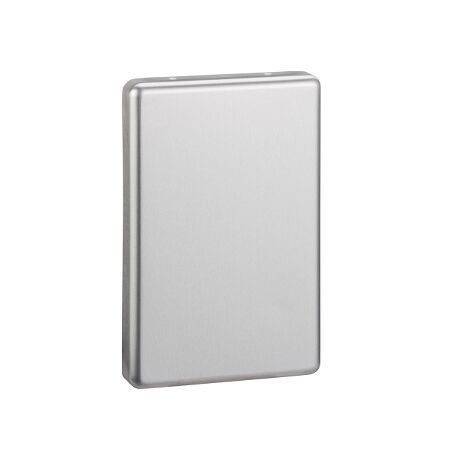 Classic C2000 Series, Switch Plate Cover, Vertical Mount, Blank - Brushed Aluminium