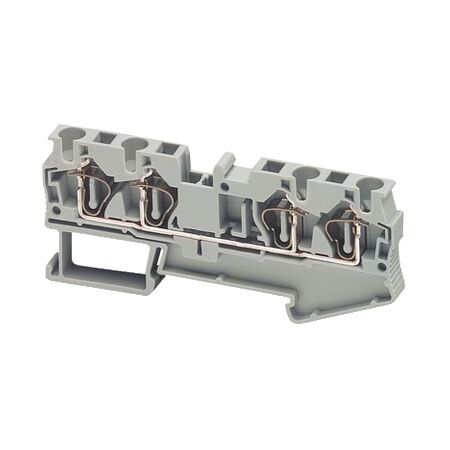 Linergy, Terminal block, Linergy TR, spring type, feed through, 4 points, 4mm², grey, set of 50