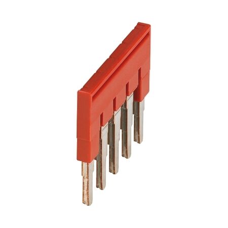 Linergy, Plug-in bridge, Linergy TR, 5 points, for 4mm² terminal blocks, red, 5 ways, set of 50