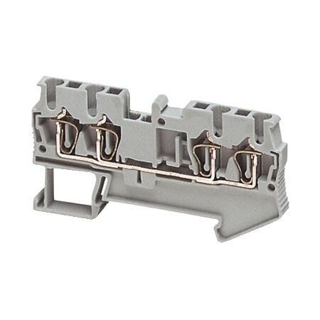 Linergy, Terminal block, Linergy TR, spring type, feed through, 4 points, 2.5mm², grey, set of 50 Linergy, Terminal block, Linergy TR, spring type, feed through, 4 points, 2.5mm², grey, set of 50