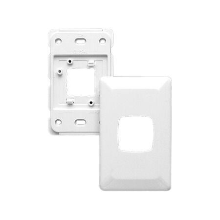 Prestige Series, Switch Grid Plate and Cover, 1 Gang, Standard Size - White Electric