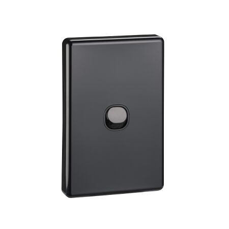 Classic C2000 Series, Flush Switch, 1 Gang, 250VAC, 10A, Standard, Vertical - Black