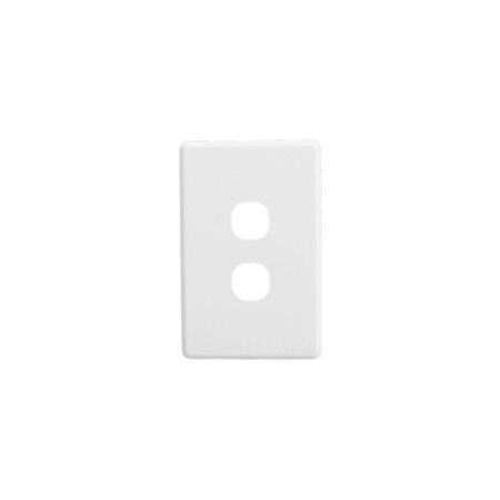 Classic C2000 Series, Switch Plate Cover, 2 Gang - White Electric