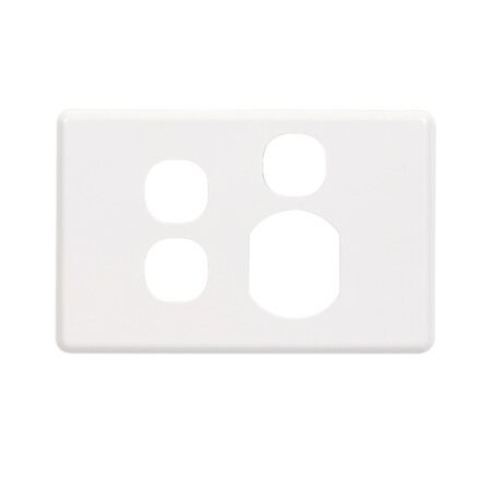 Classic C2000 Series, Socket Outlet Cover Plate, Horizontal Mount, for C2015XX Single Switched Socket - White Electric