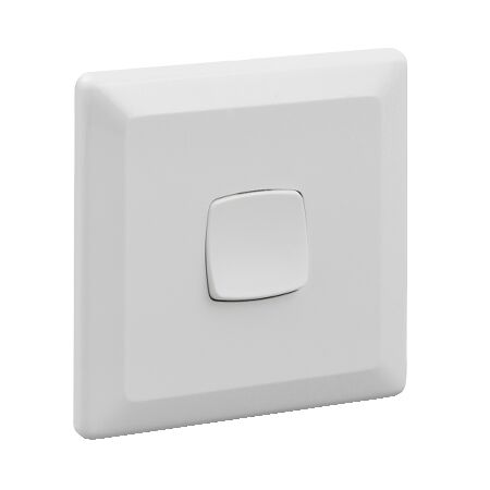 Prestige Series, Flush Switch, 1 Gang, 230/240V, 10A, Large Format, Vertical - White Electric