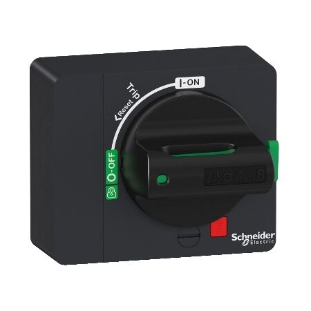 TeSys GV4, Rotary handle, TeSys GV4, direct, fixed, black, IP54