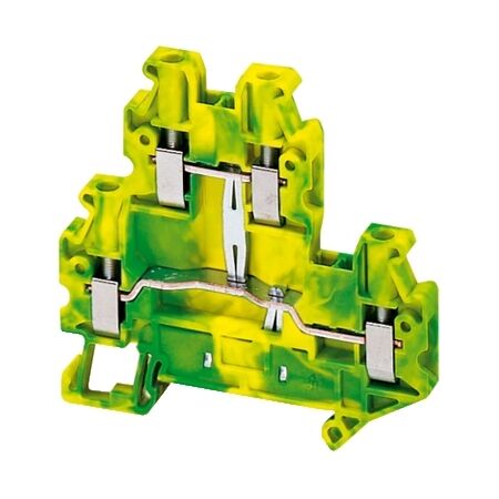 Linergy, Screw Terminal, Double Level, Protective Earth, 4 Points, 4mm², Green