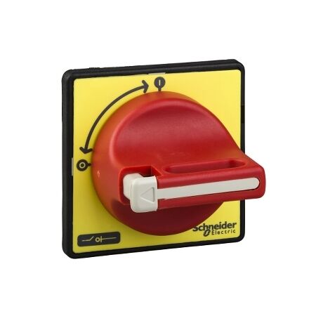 TeSys Mini-Vario, front and red rotary handle, 1 to 3 padlocking