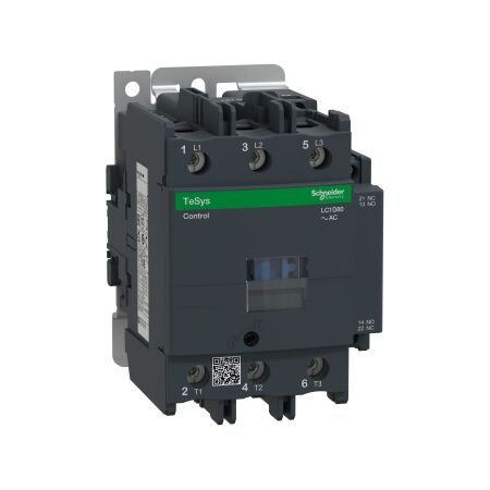 TeSys D, Contactor, TeSys Deca, 3P(3NO), AC-3/AC-3e, 440V, 80A, 24V AC 50/60Hz coil