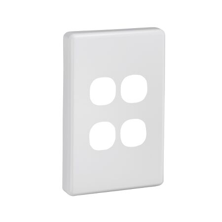 Classic C2000 Series, Switch Plate Cover, 4 Gang - White Electric