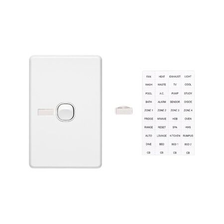 Classic C2000 Series, Flush Switch, 1 Gang, 250VAC, 10A, Vertical - White Electric