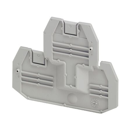 Linergy, Cover plate, Linergy TR, 2 level, 2.2mm width, 4 points, for screw terminals NSYTRV24D, grey, Set of 50