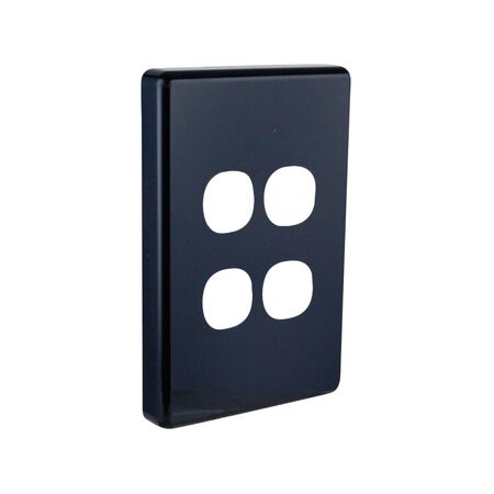 Classic C2000 Series, Switch Plate Cover, 4 Gang - Black