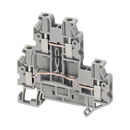 Linergy, Screw Terminal, Double Level, 4 Points, 2,5mm² , Grey