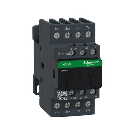 TeSys D, Contactor, TeSys Deca, 4P(4 NO), AC-1, <= 440V, 40A, 240V AC 50/60Hz coil, screw terminal