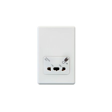 Classic C2000 Series, Universal Shaver Outlet - White Electric