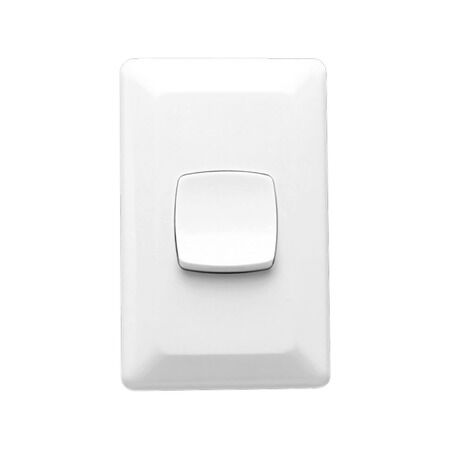 Prestige Series, Flush Switch, 1 Gang, 250VAC, 15A, Standard, Vertical - White Electric