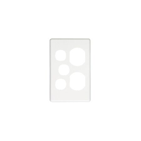 Classic C2000 Series, Socket Outlet Cover Plate, Vertical Mount, for C2025VXA Twin Switched Socket - Brushed Aluminium
