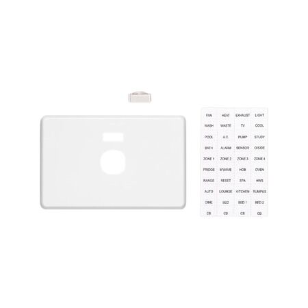 Classic C2000 Series, Switch Plate Cover, 1 Gang, Horizontal Mount, with ID Window - White Electric